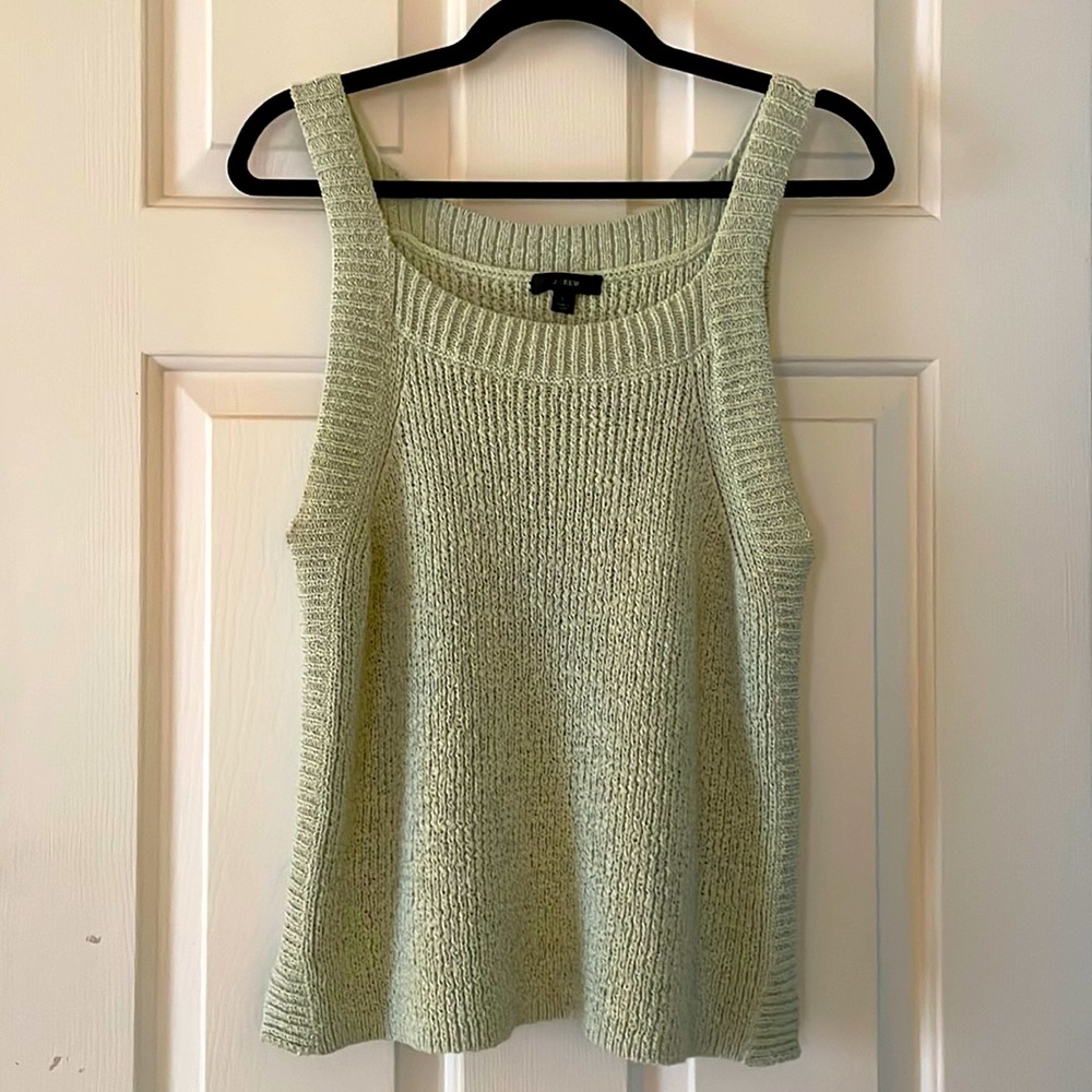 JCrew Sweater-tank in Pale Green